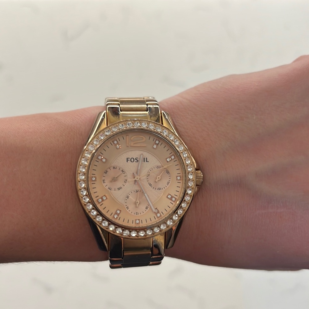 Rose Gold Fossil Watch